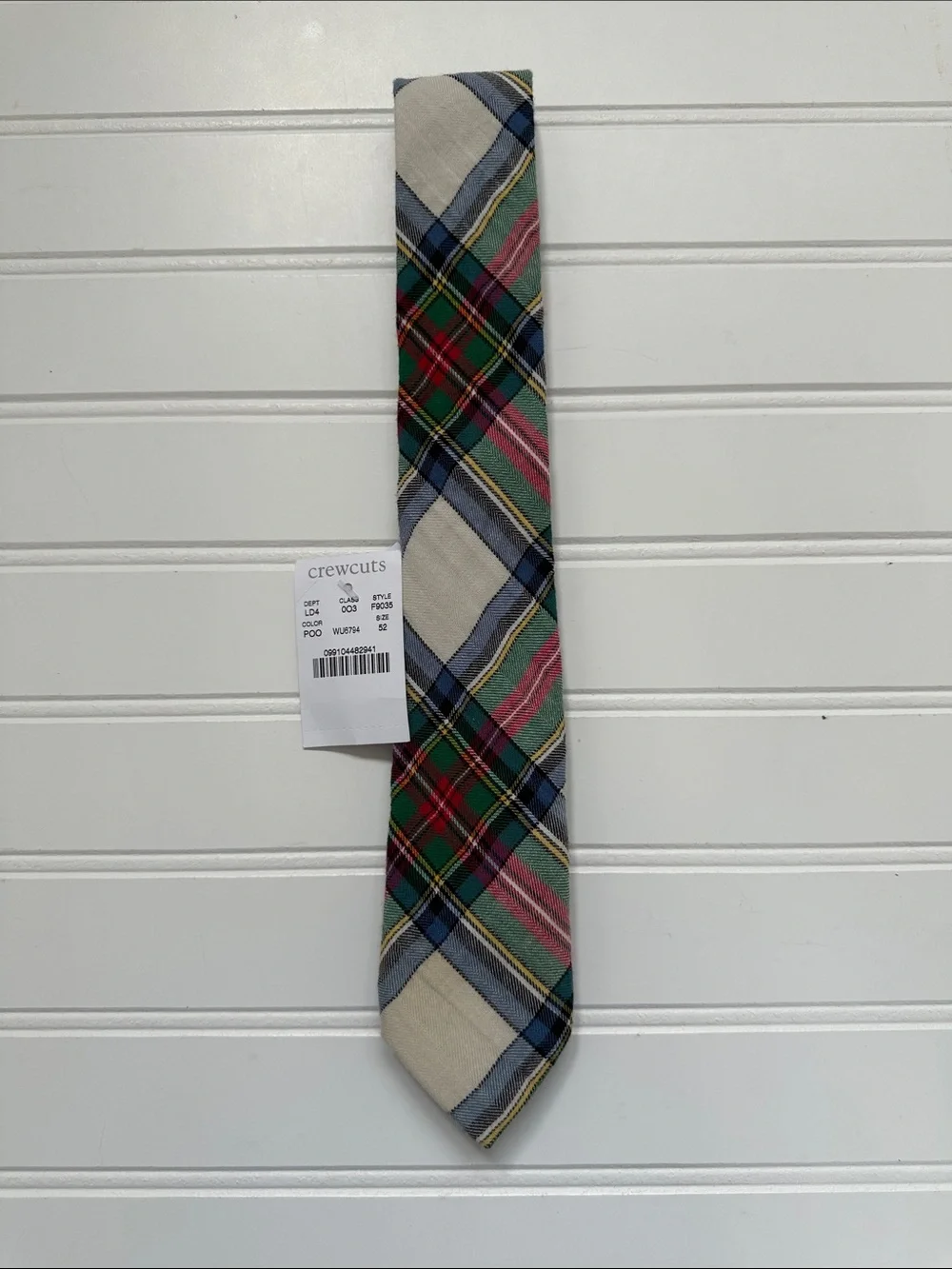 NWT Crewcuts Multicolored Plaid Tie